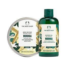 The Body Shop Moringa Shower Gel & Body Butter Combo