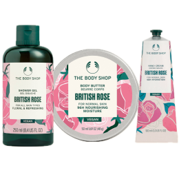 The Body Shop British Rose Body Essential Set-3pc