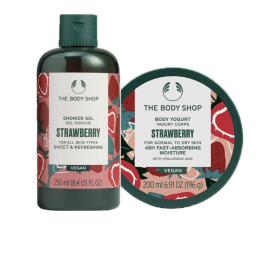 The Body Shop Strawberry Shower Gel and Body Yogurt Duo-2pc