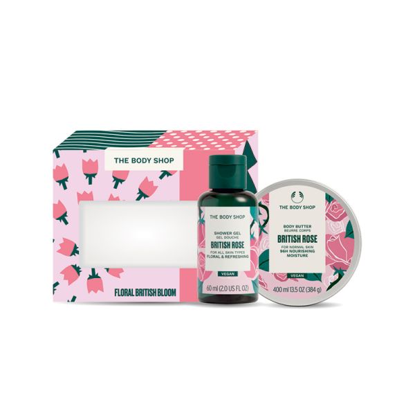 The Body Shop British Rose Shower Gel and Body Butter Gift Box(Pack of 2)