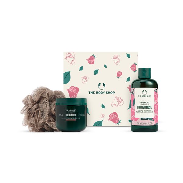 The Body Shop British Rose Showering Delight Gift Set
