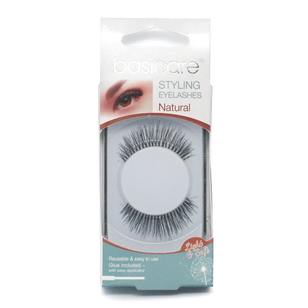 Basicare Stying Eyelashes With Latex Glue,Nature Hair Style1