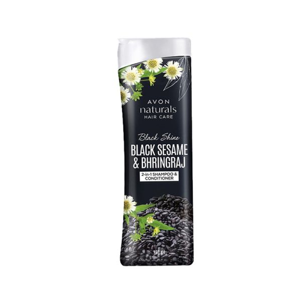 Avon Naturals Black Shine Bhringraj 2-In-1 Shampoo & Conditioner(180ml)