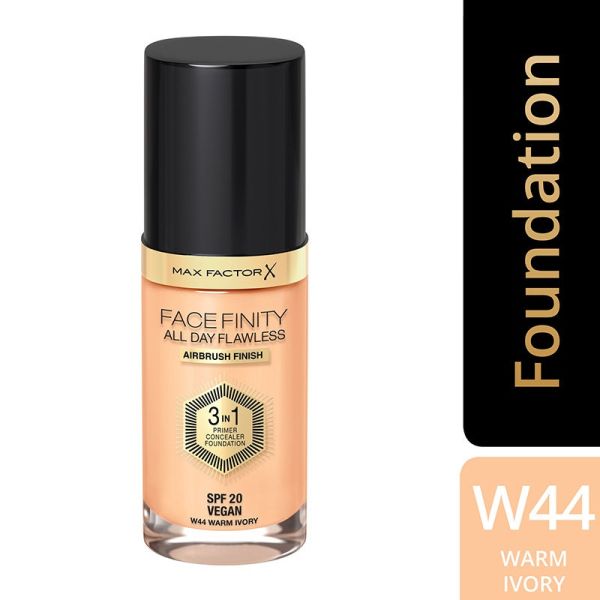 Max Factor Face Finity All Day Flawless 3 In 1 Foundation - 44 Warm Ivory(30ml)