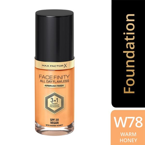 Max Factor Face Finity All Day Flawless 3 In 1 Foundation - Warm Honey(30ml)