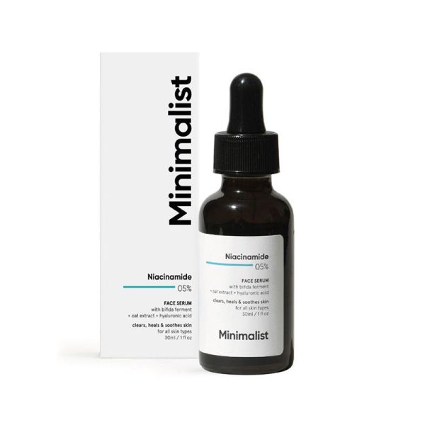 Minimalist 5% Niacinamide Face Serum for Glowing & Clear Skin with 1% Hyaluronic acid(30ml)