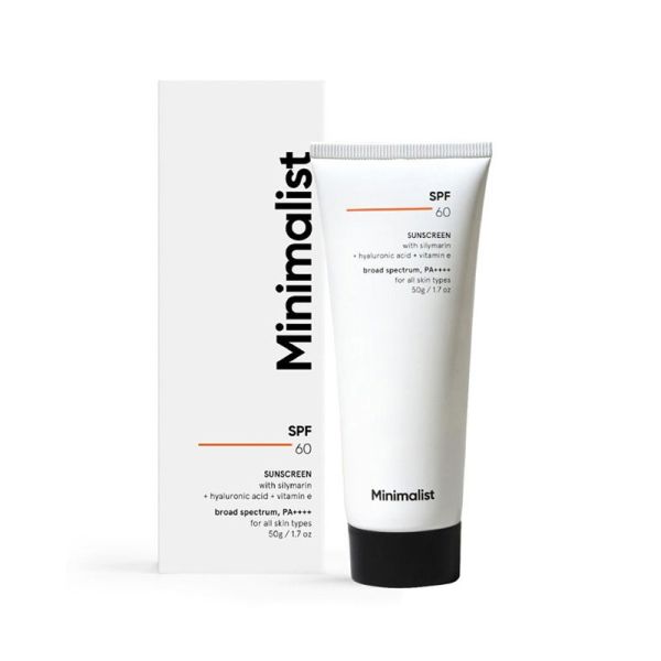 Minimalist SPF 60 PA ++++ Face Sunscreen With Antioxidant Silymarin For Complete Sun Protection(50g)