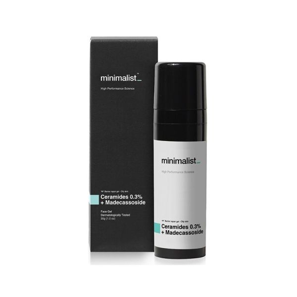 Minimalist 0.3% Ceramide Barrier Repair Moisturizing Cream for Oily skin with Madecassoside (Oil-free)(30g)