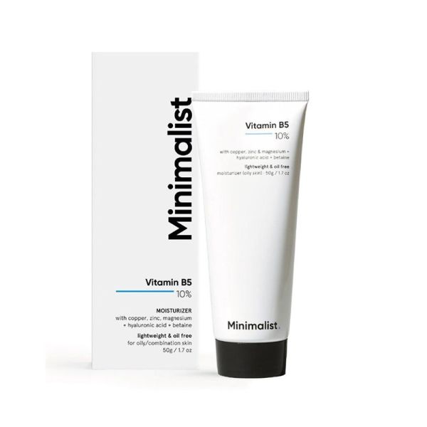 Minimalist 10% Vitamin B5 Oil Free Moisturizer with Zinc, Copper, Magnesium & HA for Oily skin(50g)