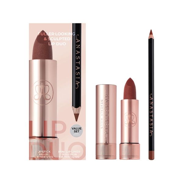 Anastasia Beverly hills Fuller Looking & Sculpted Lip Duo Kit - Toffee Matte Lipstick + Malt Lip Liner(4.14g)