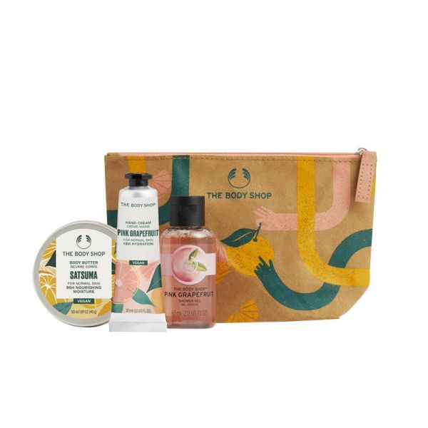 The Body Shop Lather & Slather Satsuma & Pink Grapefruit Gift Bag