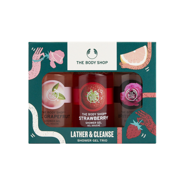 The Body Shop Lather & Cleanse Shower Gel Trio