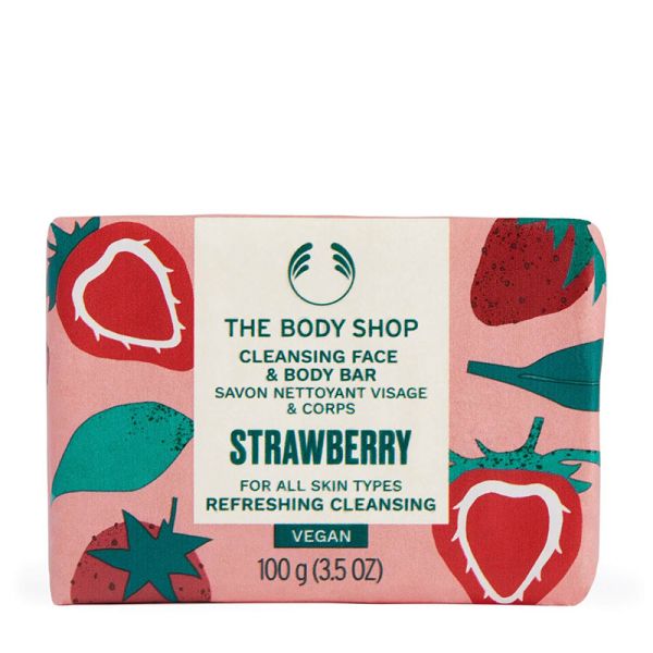 The Body Shop Strawberry Cleansing Face & Body Bar(100g)
