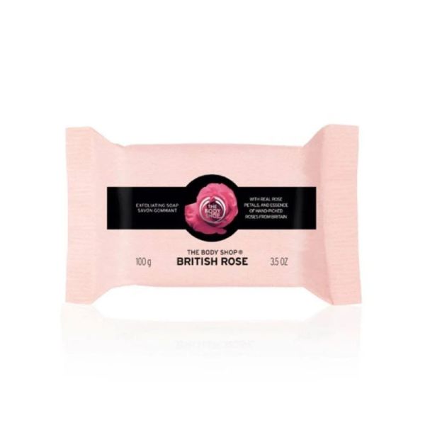 The Body Shop British Rose Exfoliating Soap (100g)