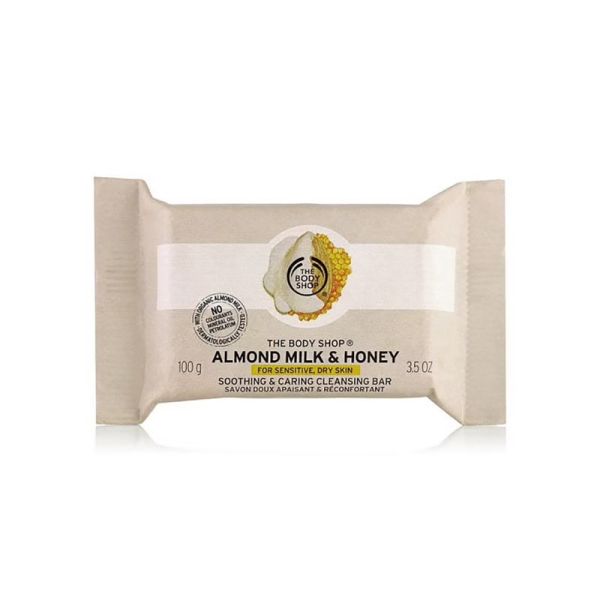 The Body Shop Almond Milk & Honey Soothing & Caring Cleansing Bar (100g)