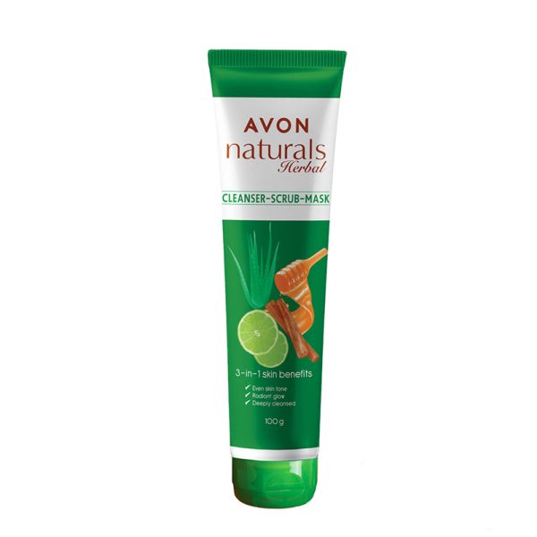 Avon Naturals Herbal 3in1 Cleanser Scrub Mask(100g)