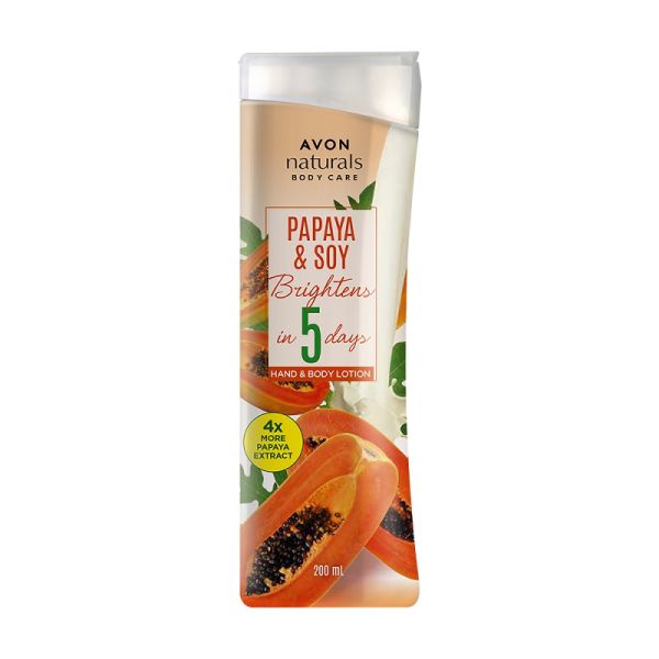 Avon Naturals Papaya and Soy Hand & Body Lotion 200ml