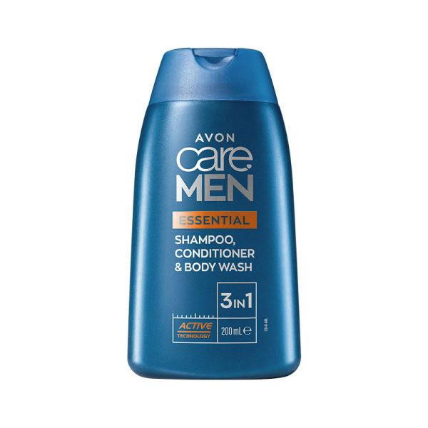 Avon Care Men Essential 3 in 1 Shampoo, Conditioner & Body Wash - 200ml