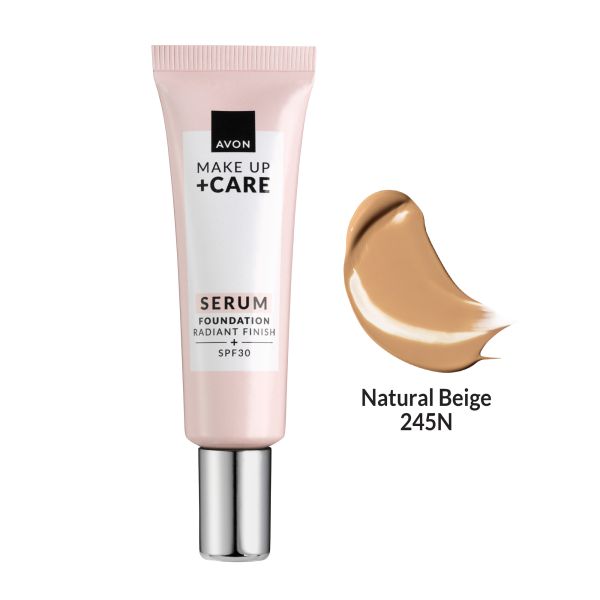 Avon Make Up+ Care Serum Foundation 30ml - Natural Beige 245N
