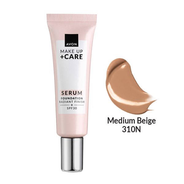Avon Make Up+ Care Serum Foundation 30ml - Medium Beige 310N