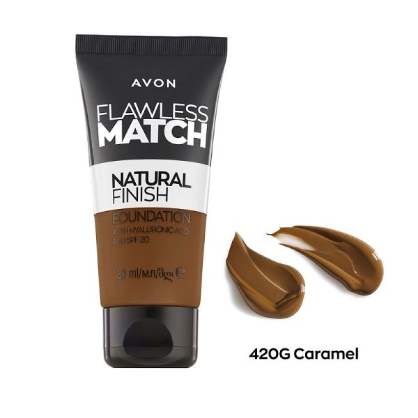 Avon Flawless Match Natural Finish Foundation 30ml - Caramel (420G)