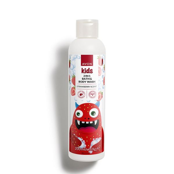 Avon Kids 2 in 1 Bath & Body Wash Strawberry Scent 200 ml