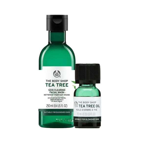 The Body Shop Tea Tree Facial Wash+ Face Oil Combo