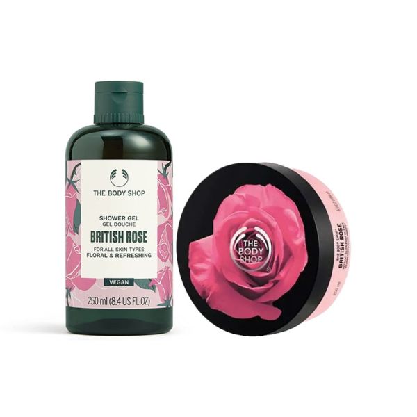 The Body Shop British Rose Bath Combo