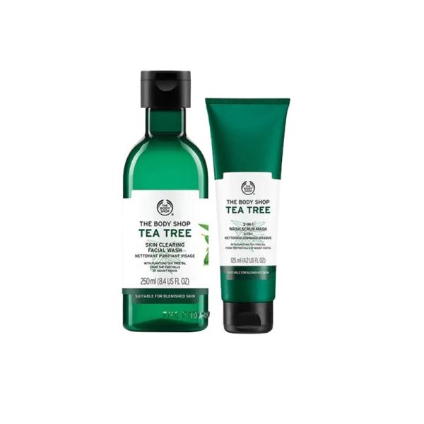 The Body Shop Tee Tree Facial Wash + Scrub Combo