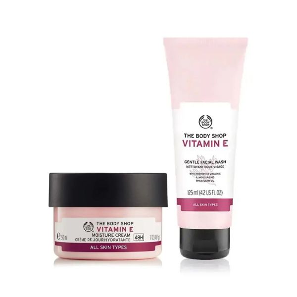 The Body Shop Vitamin E Moisture Cream & Face Wash Combo