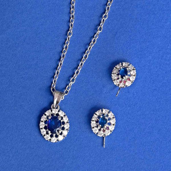 Boddess Blue Hope Pendant Set (4N)