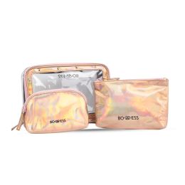 Boddess Mettalic Multipurpose 3 In One Makeup Pouch