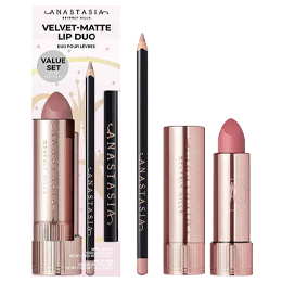 Anastasia Beverly Hills Velvet Matte Lip Duo - Muted Mauve Mini LL + Hush Rose LS(Pack of 2)