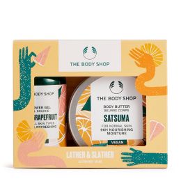 The Body Shop Pink Grapefruit Shower Gel and Satsuma Body Butter Gift Box