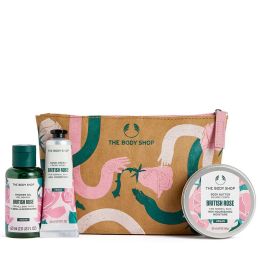 The Body Shop British Rose Shower Gel Body Butter and Hand Cream Gift Bag