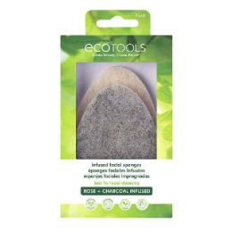 Ecotools Facialsponges-Charcoal & Rose